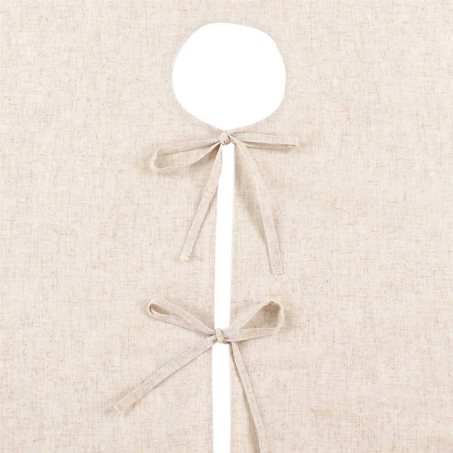 Saro Lifestyle SARO Natural Linen Blend Decorative Christmas Tree Skirt XM731.N56R - Image 3