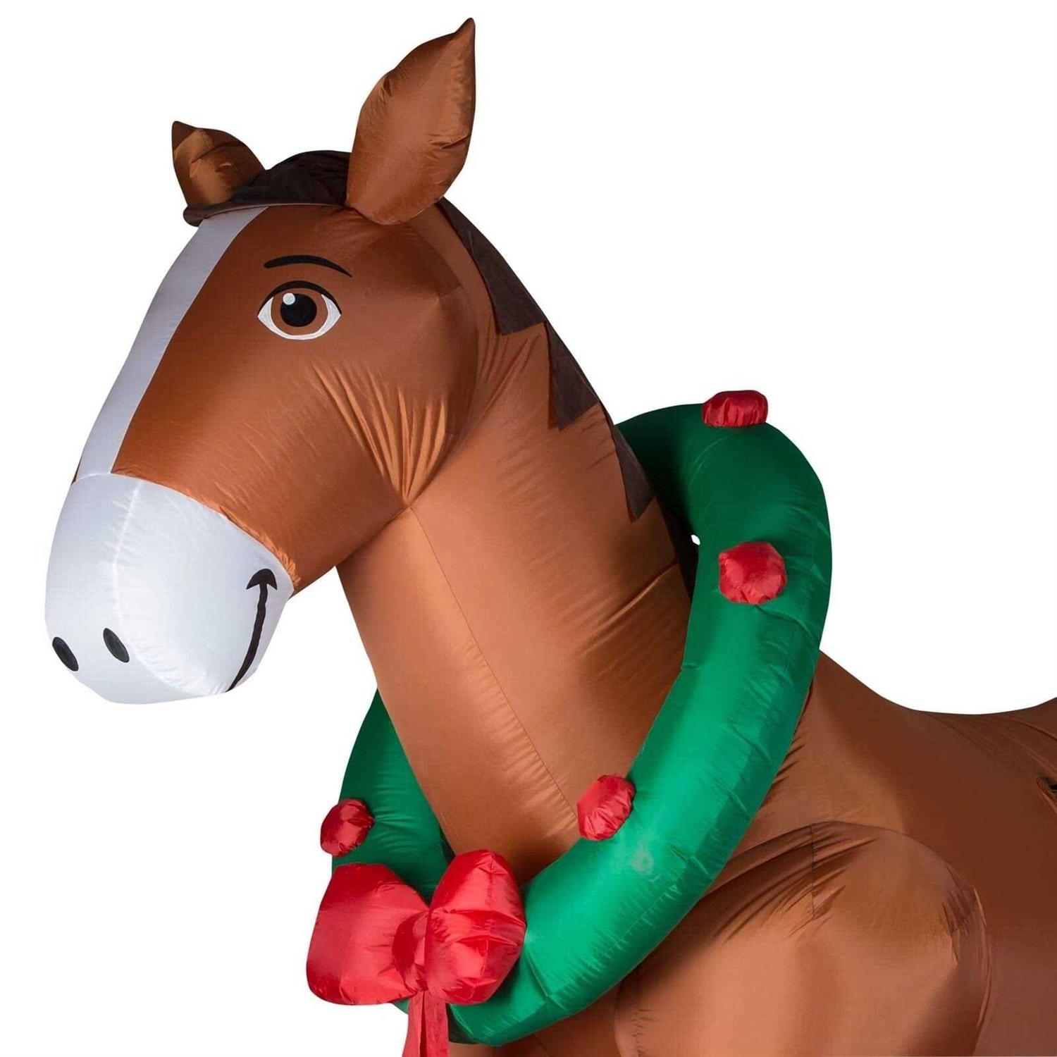 Christmas Inflatables 9-Foot Wide Clydesdale Horse Holiday Inflatable - Image 4