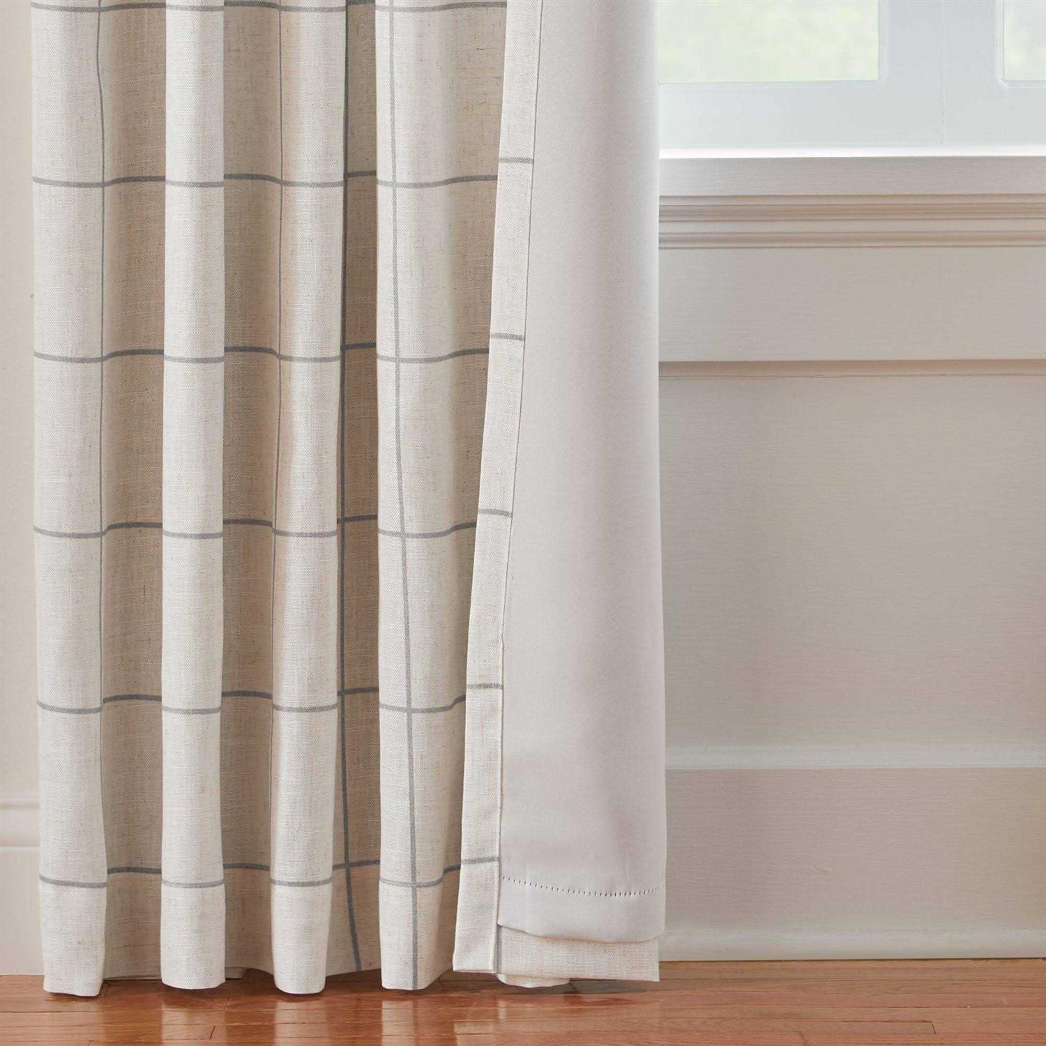 Elrene Brighton Windowpane Plaid Blackout Window Curtain Panel - Image 3