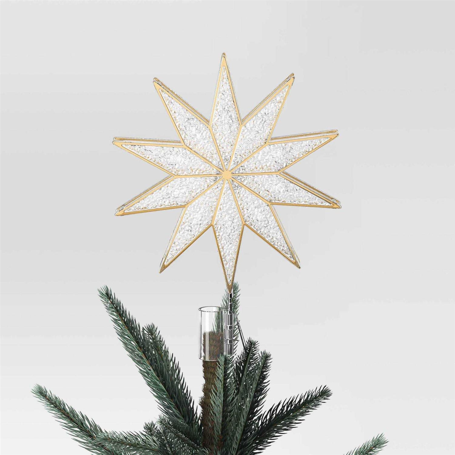 Wondershop 11.75 Pre-lit Plastic Starburst Christmas Tree Topper Gold - Image 3