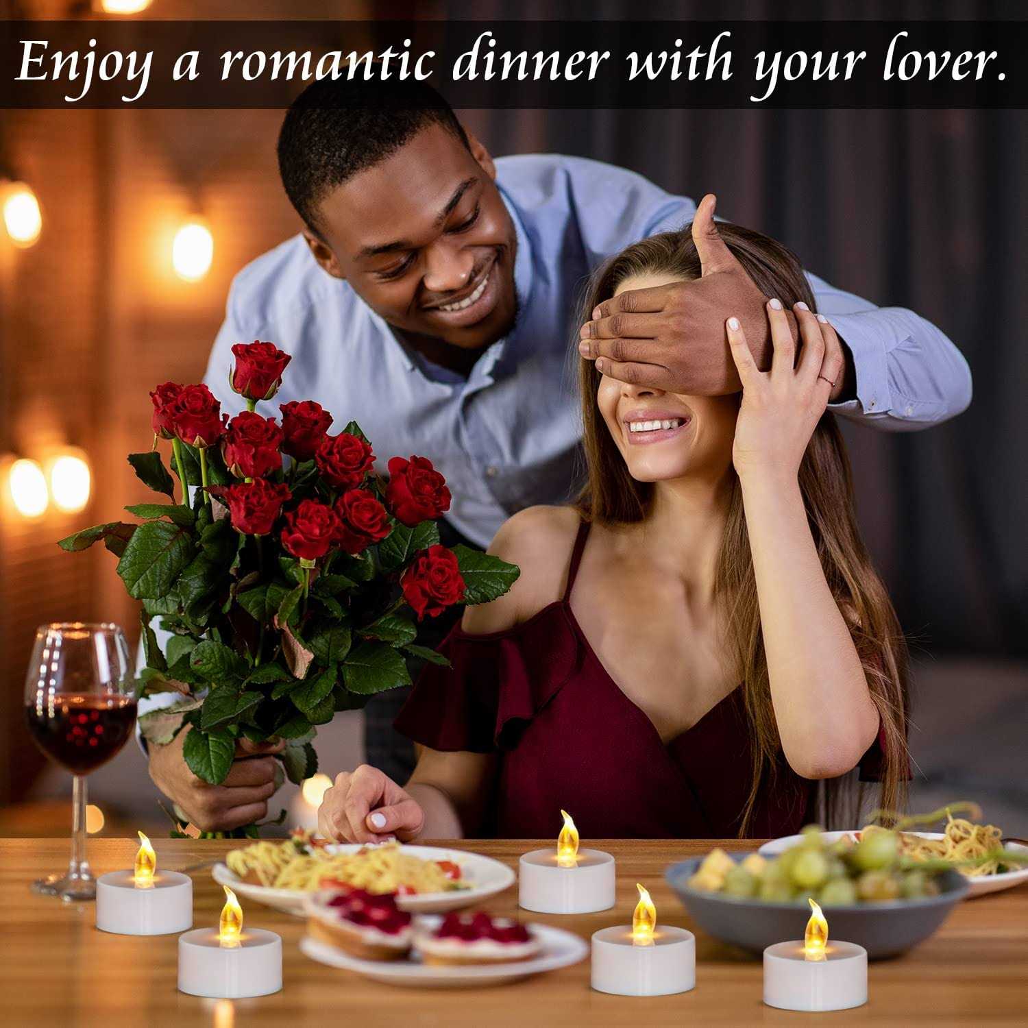 Brigle LED Tea Lights Battery-Powered Tea Lights Flameless Candles Warm White 24 Pack Wedding Lights for Home Decoration - Image 4