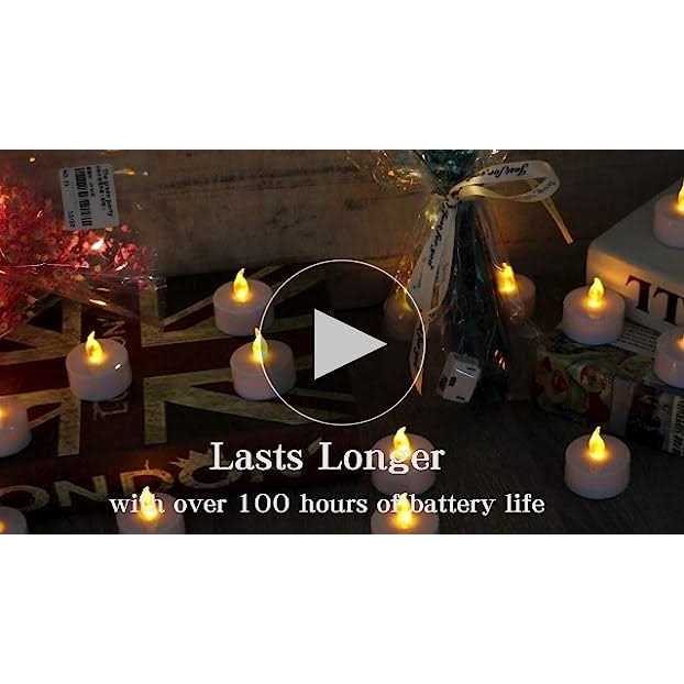 Brigle LED Tea Lights Battery-Powered Tea Lights Flameless Candles Warm White 24 Pack Wedding Lights for Home Decoration - Image 3