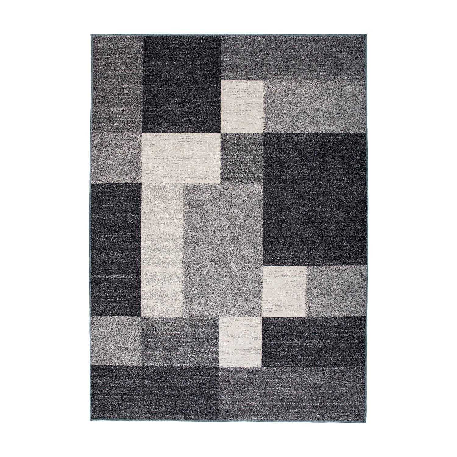 World Rug Gallery Modern Boxes Design Non-Slip Area Rug - Image 3
