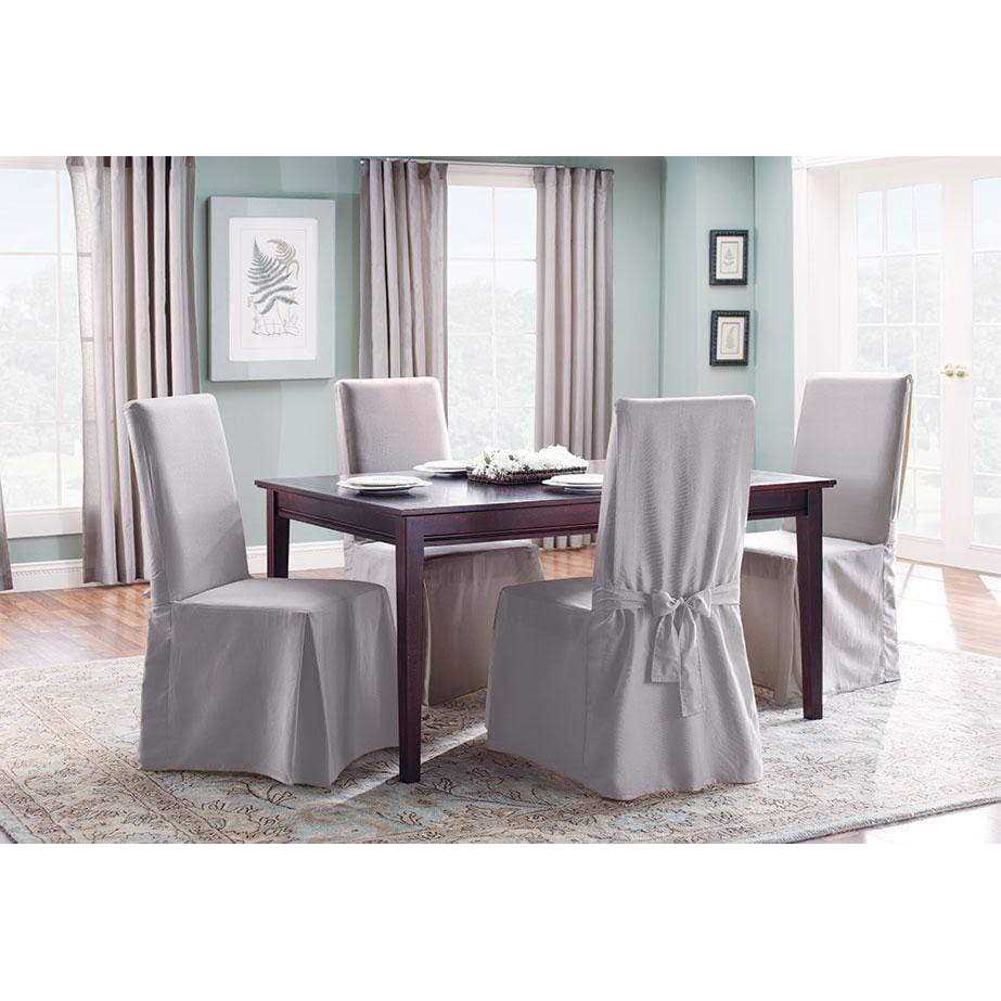 SureFit Duck Long Dining Chair Slipcover - Image 5