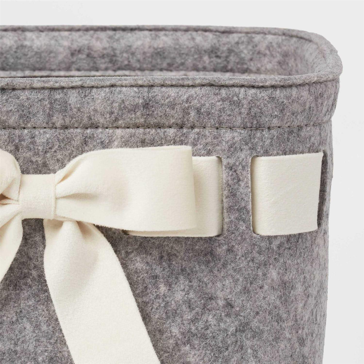 Threshold Felt Basket Ivory Velvet Ribbon - Image 4