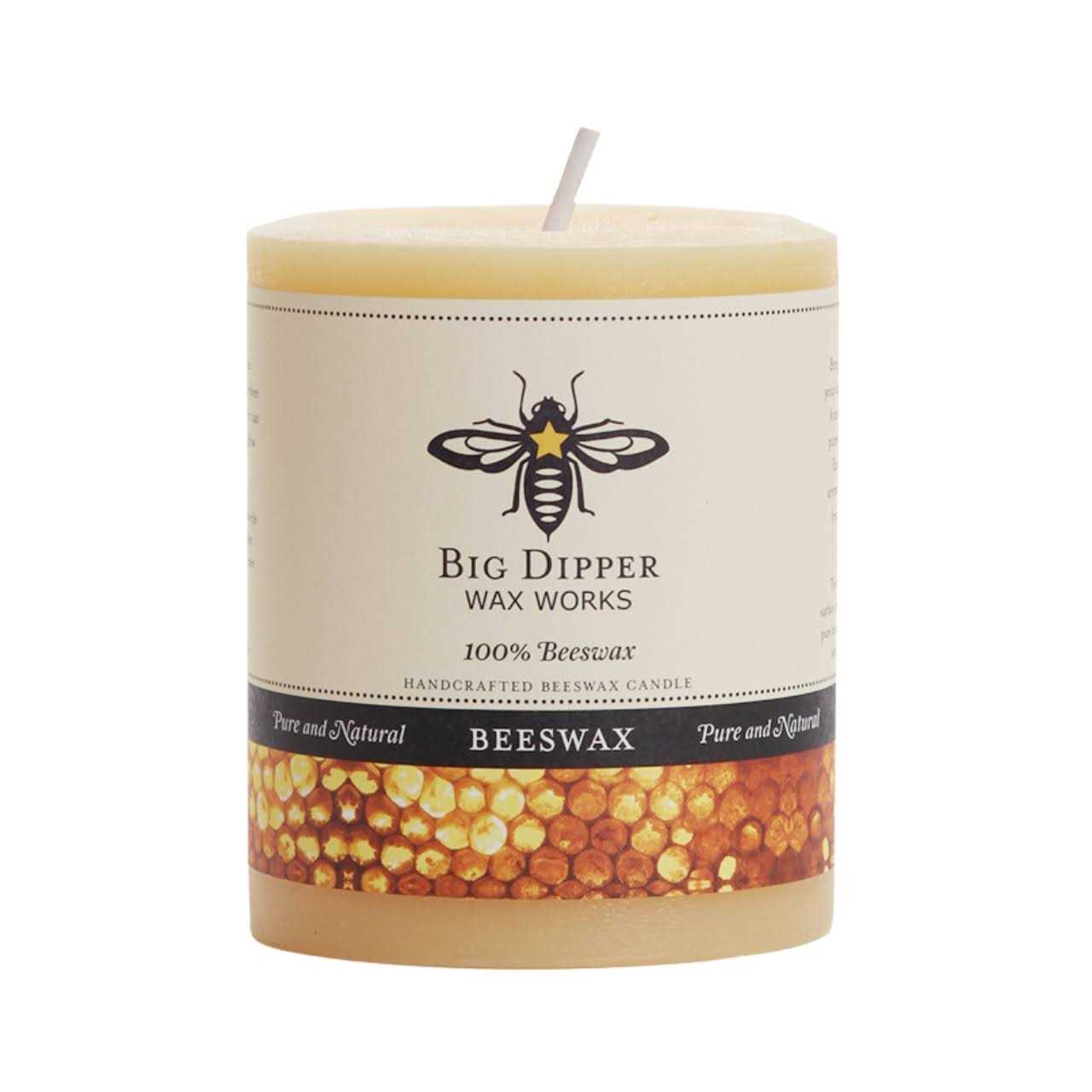Big Dipper Wax Works Beeswax Pillar Candle - Image 3
