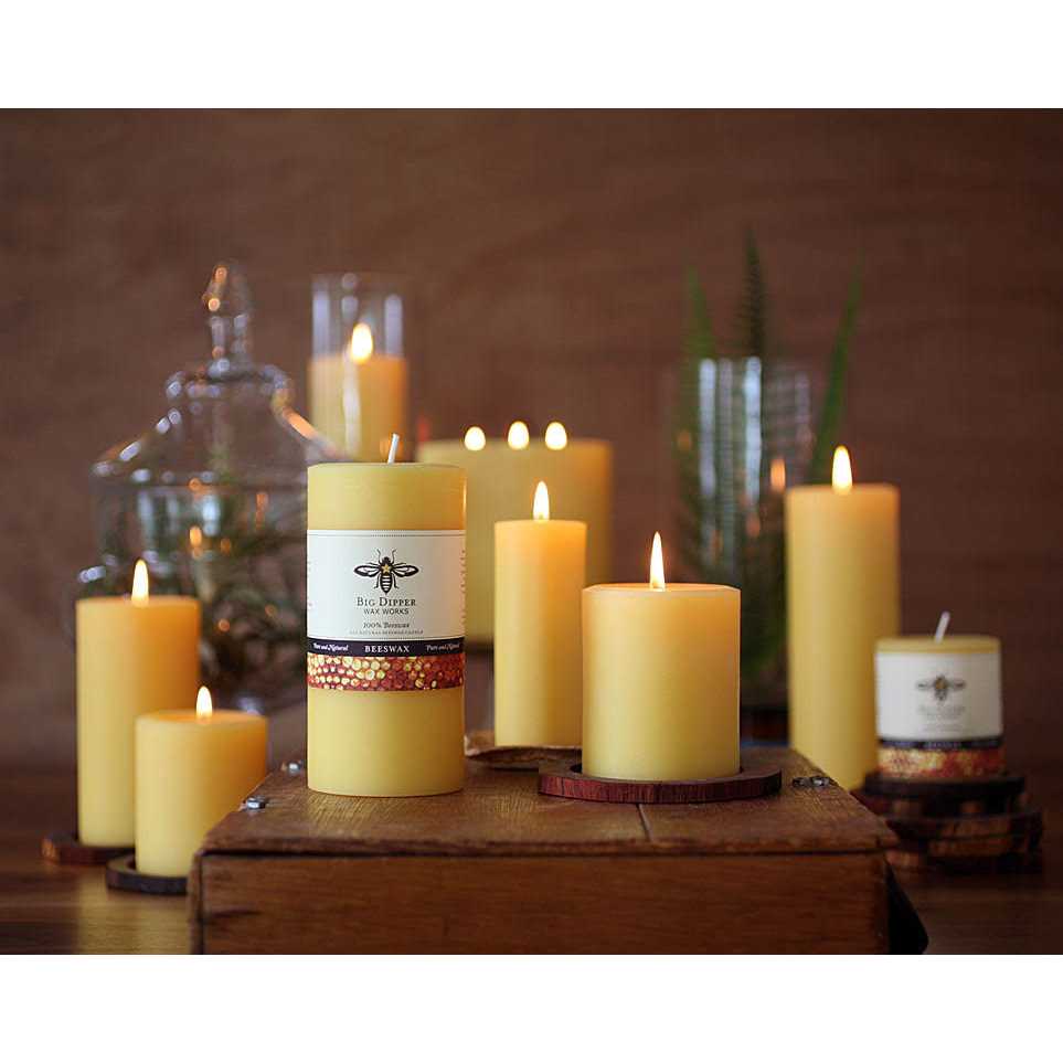 Big Dipper Wax Works Beeswax Pillar Candle - Image 5