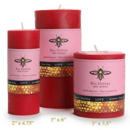 Big Dipper Wax Works Beeswax Pillar Candle - Image 3