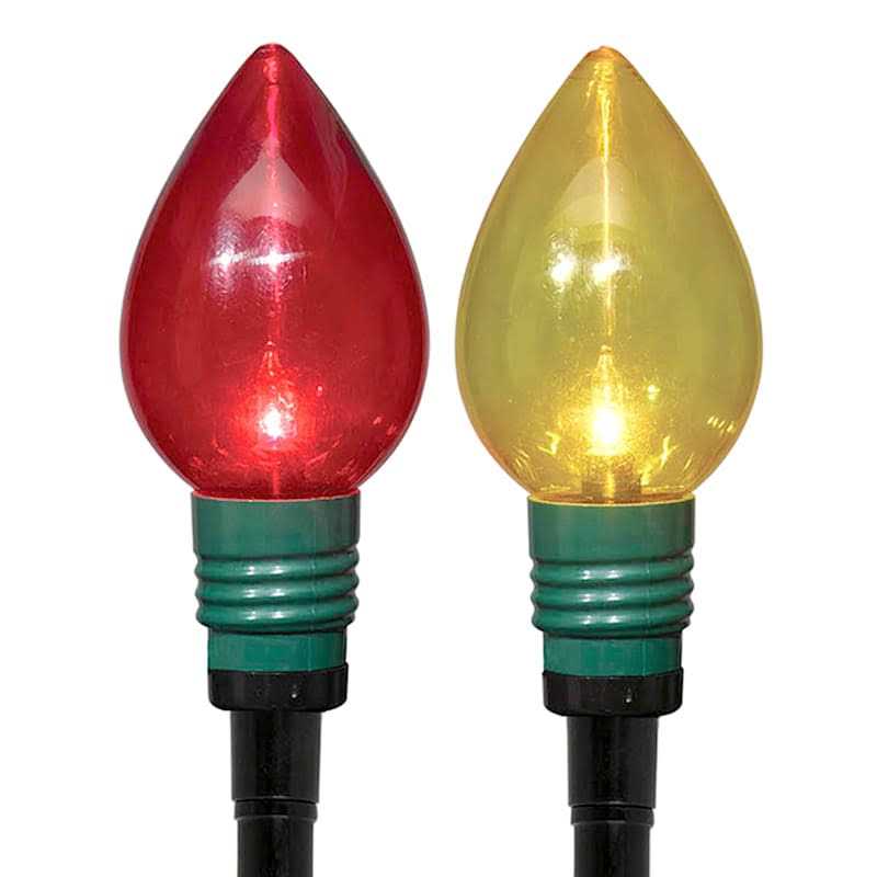 At Home 10-Count Multicolor C7 Bulb Lawn Stakes - Image 5